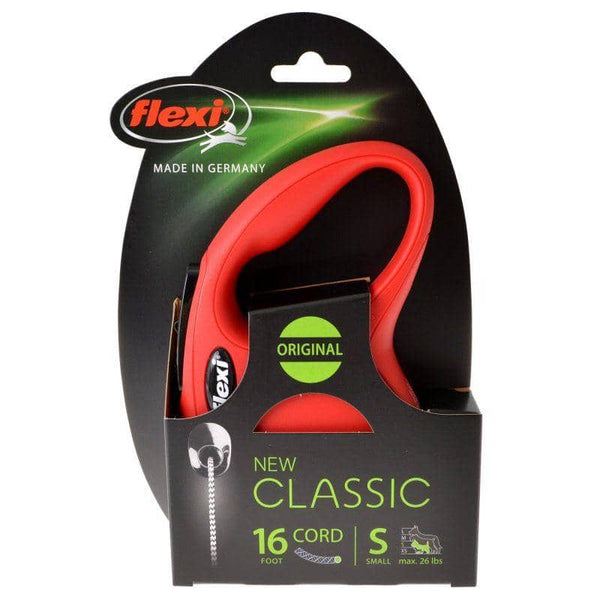 Image of Flexi New Classic Retractable Cord Leash - Red