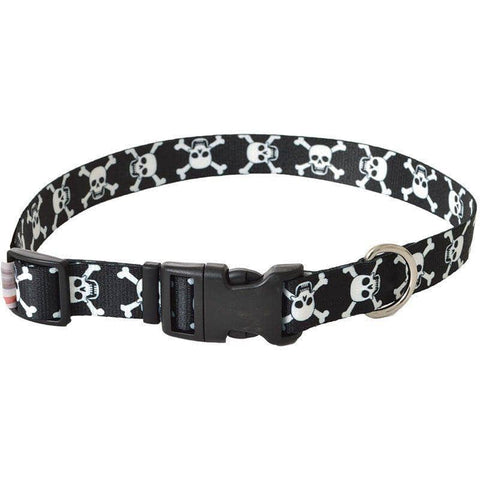 Image of Pet Attire Styles Skulls Adjustable Dog Collar