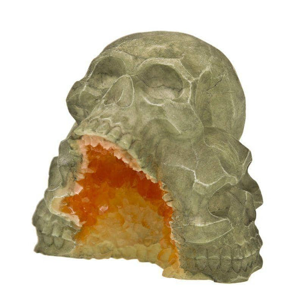 Image of Exotic Environments Skull Mountain Geode Stone Aquarium Ornament