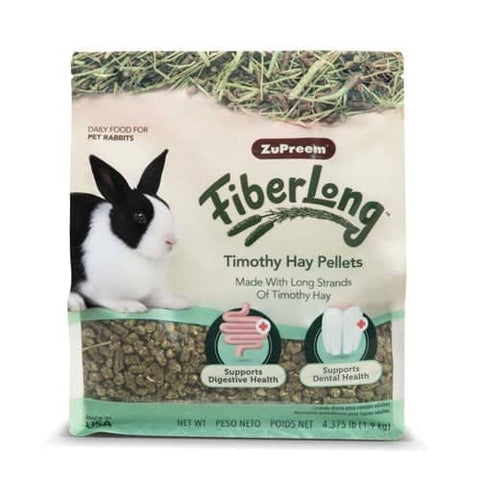 Zupreem Fiberlong Timothy Hay Pellets Rabbit Dry Food 4.375 Lb