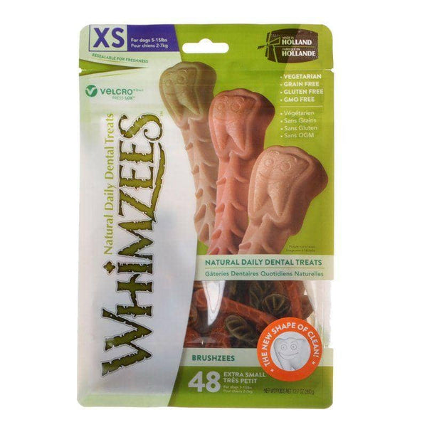 Image of Whimzees Brushzees Dental Treats - X-Small