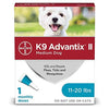 K9 Advantix II Flea & Tick Treatment for Dogs 11-20 LB