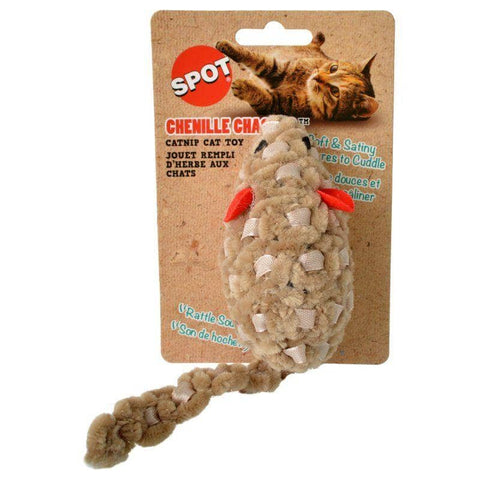 Image of Spot Chenille Chasers Mouse Catnip Toy - Assorted Colors