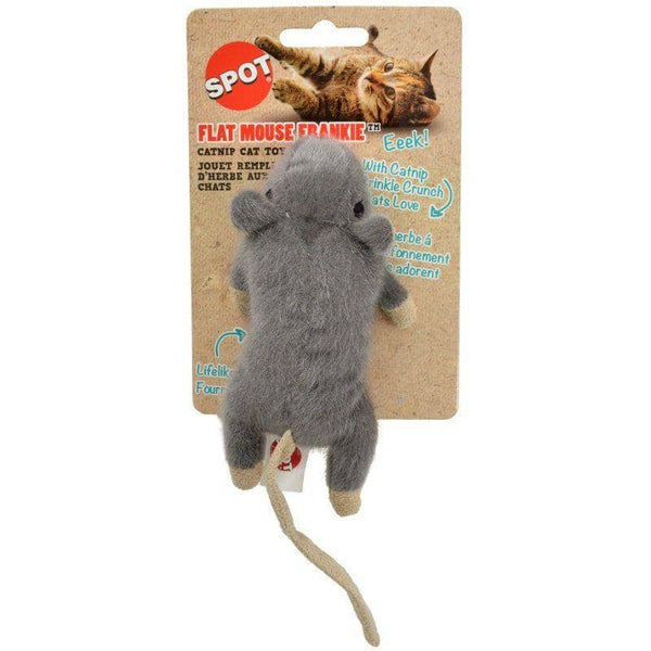 Image of Spot Flat Mouse Frankie Catnip Toy - Assorted Colors