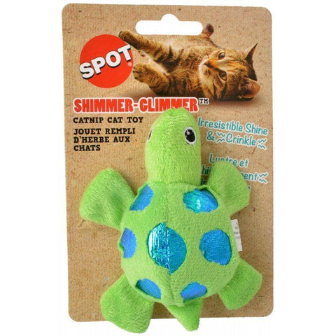 Image of Spot Shimmer Glimmer Turtle Catnip Toy - Assorted Colors