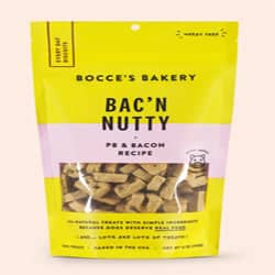 Bocces Bakery Dog Biscuits Bacon Nutty 12Oz