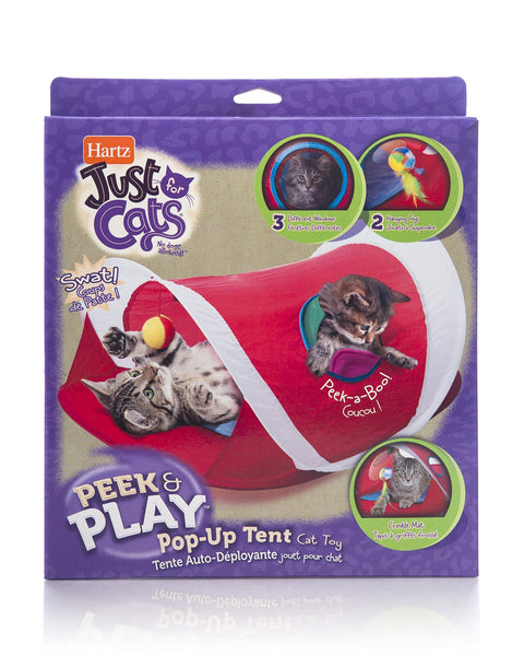 Hartz Just for Cats Peek & Play Pop-Up Cat Tent Toy