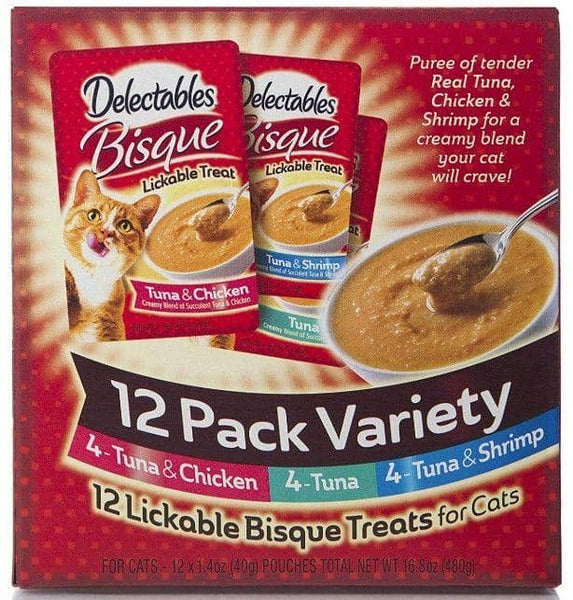 Image of Hartz Delectables Bisque Lickable Treat for Cats - Variety Pack