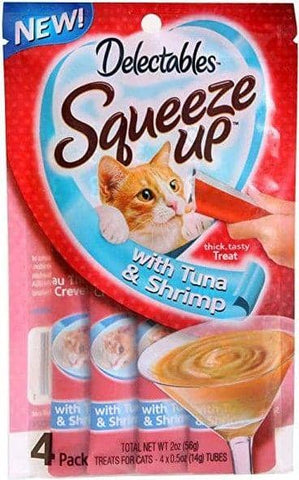 Image of Hartz Delectables Squeeze Up Lickable Cat Treat - Tuna & Shrimp