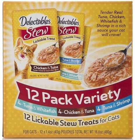 Image of Hartz Delectables Stew Lickable Treat for Cats - Variety Pack