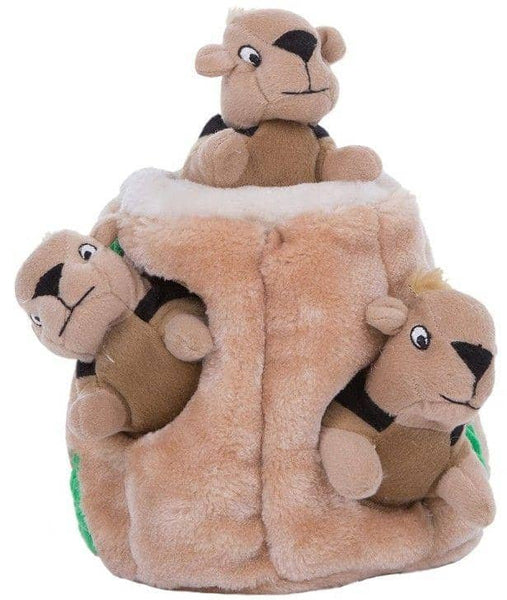 Image of Outward Hound Plush Hide-A-Squirrel Puzzle Dog Toy