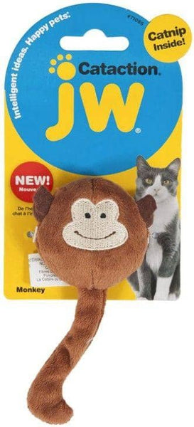 Image of JW Pet Cataction Catnip Plush Monkey Cat Toy 
