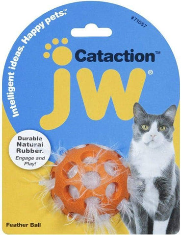 Image of JW Pet Cataction Feather Ball Interactive Cat Toy 