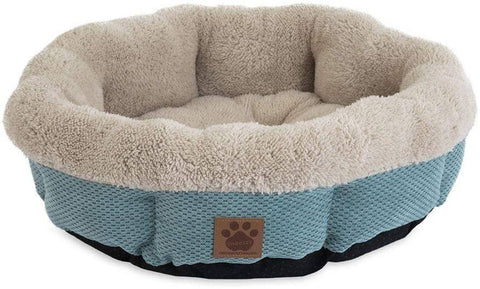 Image of Precision Pet Snoozzy Mod Chic 12 Inch Round Pet Bed Teal