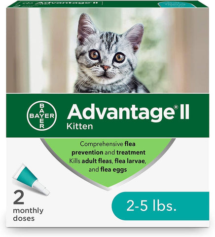 Advantage II Flea and Lice Treatment for Kittens 2-5 Lbs