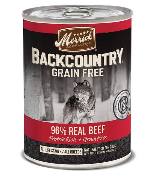 Merrick Dog Backcountry Grain Free 96% Beef 12.7 Oz