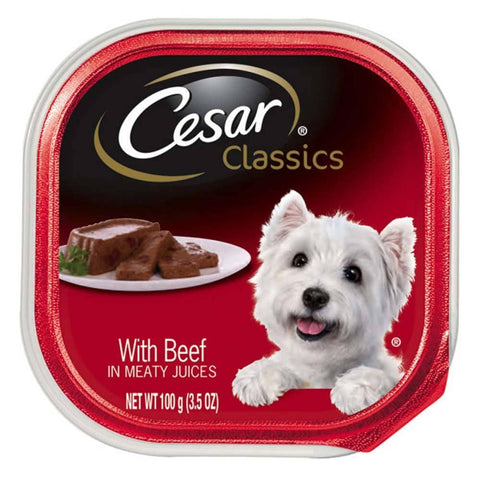 Cesar Beef in Meaty Juices Wet Dog Food 24ct/3.5oz 24ea/3.5 oz, 24 pk