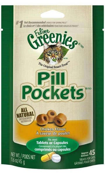 Feline Greenies Pill Pockets Cat Treats Chicken 1 Pack