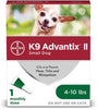 K9 Advantix Flea and Tick Treatment for Dogs Under 10 LB