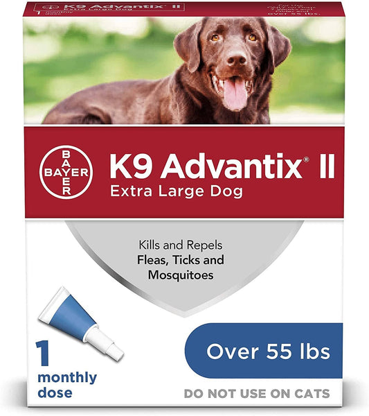K9 Advantix II Flea & Tick Treatment for Dogs over 55 LB