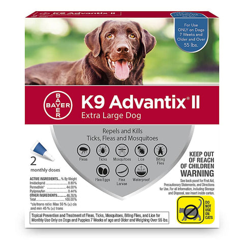 K9 Advantix II Flea & Tick Treatment for Dogs over 55 LB